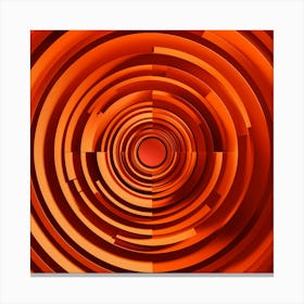 Abstract Orange Vortex 1 Canvas Print