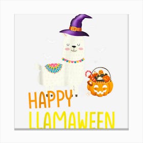 Llama Halloween Costume Shirt For Boys Kids Canvas Print