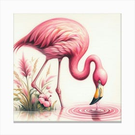 Pink Flamingo 3 Canvas Print