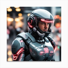 Futuristic Soldier 11 Canvas Print