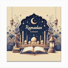 Ramadan Greeting Card 19 Canvas Print