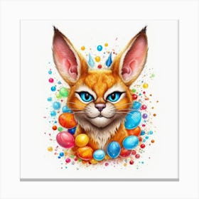 Easter Lynx Canvas Print