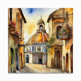 Village Church 1 Canvas Print