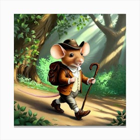 Mouse In The Woods Canvas Print