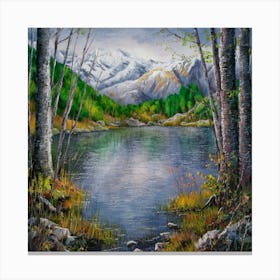 Lake In The Mountains 6 Canvas Print