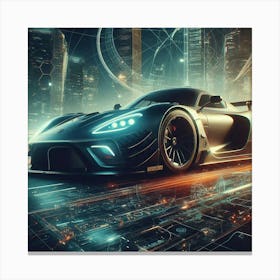 Futuristic Sports Car 92 Stampe su tela