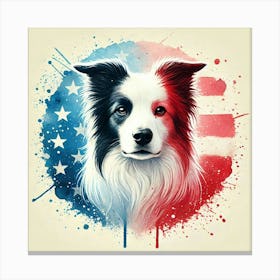 Watercolor Border Collie 1 Canvas Print