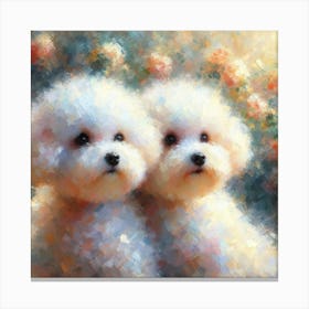 Bichon Frisé dogs Canvas Print