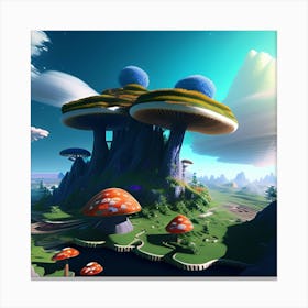 Mushroom Island 5 Canvas Print