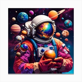 Astronaut In Space Canvas Print