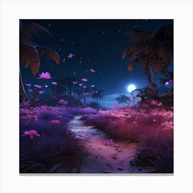 Night In The Forest 1 Canvas Print