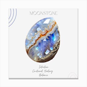 Moonstone Crystal Canvas Print
