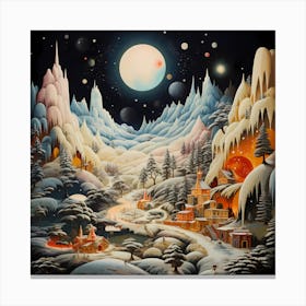 Woven Christmas Stroke Symphony Canvas Print