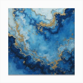 Geode Blue Abstract Stampe su tela