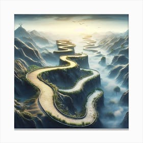 Chinese Winding Road Canvas Print