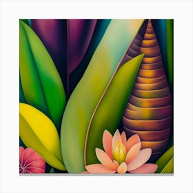 Tropical Flowers 1 Canvas Print