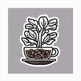 Coffee Tree In A Cup 1 Canvas Print