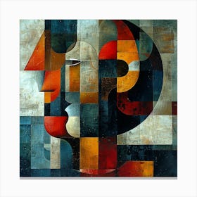 Abstract Portrait Of A Man 2 Canvas Print