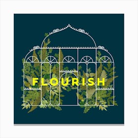Flourish Square Canvas Print