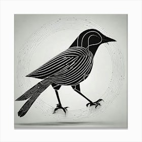 Bird In A Circle Canvas Print