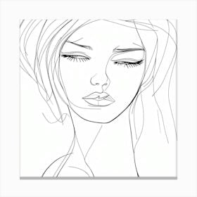 Drawing Of A Woman Canvas Print