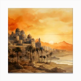 Egyptian City Canvas Print