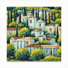 Greece Village Canvas Print