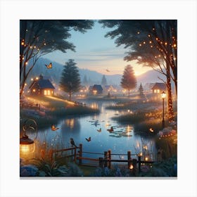 Night In The Forest 3 Canvas Print