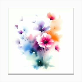 Watercolor Flowers 39 Canvas Print