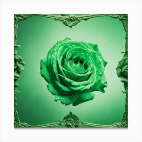 Green Rose 4 Canvas Print