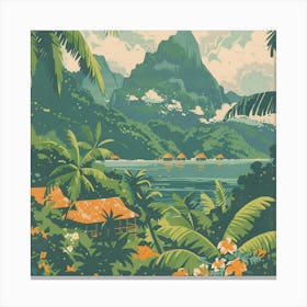 A Tahiti In French Polynesia Lofi Illustration 1720357037 4 Canvas Print