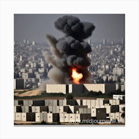 Israeli Airstrike Canvas Print