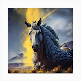 Horse In The Desert Canvas Print