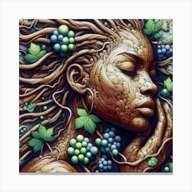 Through thee grapevines Canvas Print