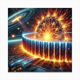 Celestial Firewall Defensive Shield Canvas Print