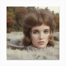 Girl In A Fur Coat Canvas Print