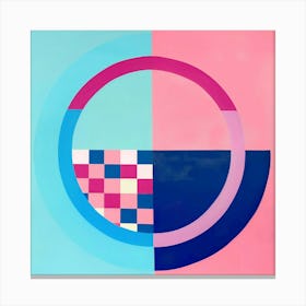 Geometrical circle check pattern Canvas Print