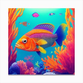 Colorful Fish In The Sea 1 Canvas Print