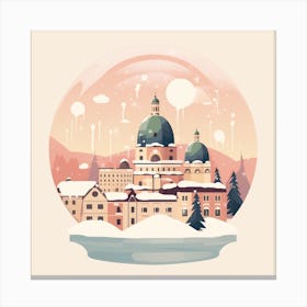 Salzburg Austria 2 Snowglobe Canvas Print