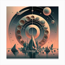 Visually captivating simple geometric artwork, 7 Canvas Print