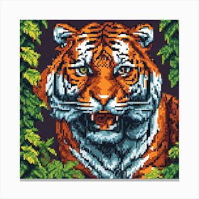 pixel Tiger Canvas Print