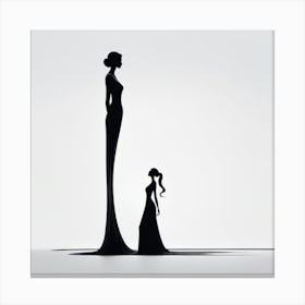 Silhouette Of A Woman Art print 1 Canvas Print