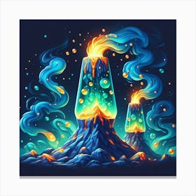 Erupting Volcano 1 Canvas Print