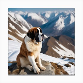 St Bernard Dog 5 Canvas Print