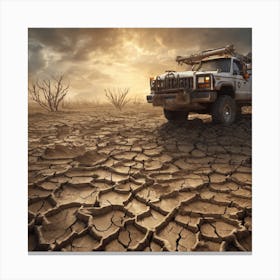 Truck In The Desert 12 Canvas Print