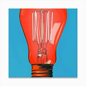 Red Light Bulb Canvas Print