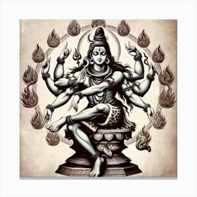 Hindu God Lord Siva Canvas Print