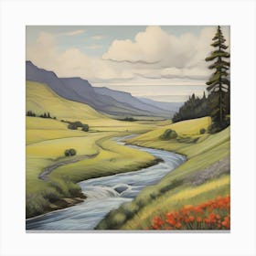 'River Valley' 1 Canvas Print