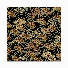 Oriental Traditional Seamless Pattern Canvas Print