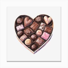 Heart Of Chocolates 5 Canvas Print